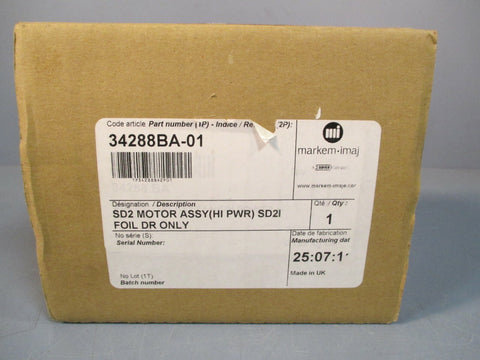 Markem Imaje SD2 Stepper Motor Assembly (HI PWR) SD2I FOIL ONLY 34288BA01