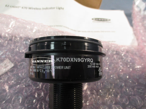 Banner Engineering K70DXN9GYRQ Wireless Indicator Green/Yellow/Red 12-30V 97897