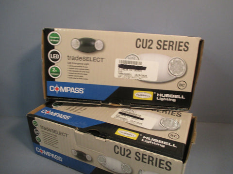 Lot of 2 Hubbell Lighting Compass LED Emergency Light CU2 Series
