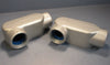 Lot of 2 Thomas & Betts 2" LL67 Form 7 Conduit Body Gray Iron w/ Zinc Plating