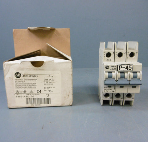 AllenBradley 1489A3C150 Industrial Circuit Breaker 3 Pole 480Y/277 VAC