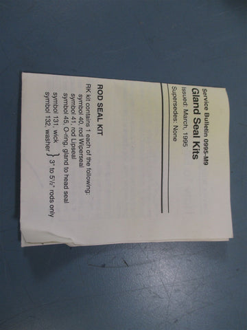 Parker L074620062 ROD GLand Piston Seal Kit - New