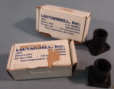 Lot of (2) LM/ Tarbell, Inc LFH6 Linear Bearing Housing, Alum