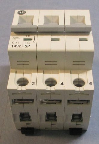Allen Bradley 1492SP3C150 Ser C Circuit Breaker 15A 480Y/277V