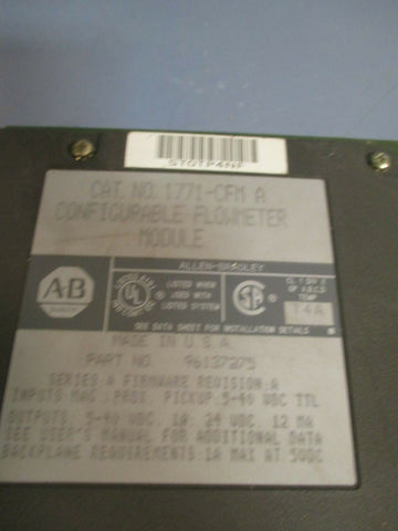 Allen Bradley Configurable Flowmeter Module Series A 1771-CFM