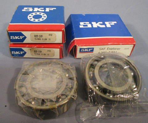 Lot of three SKF Groove Ball Bearing 6205ZJEM