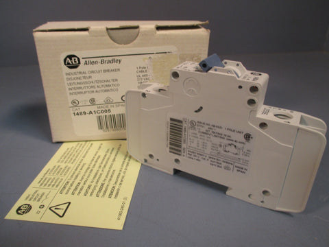 Allen Bradley Industrial Circuit Breaker Ser. A 1489A1C005