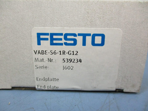 Festo VABE-S6-1R-G12 End Plate NEW