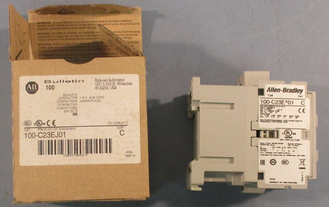 Allen-Bradley 100-C23EJ01 SER C Contactor 575VAC 24VDC 3 Main Poles