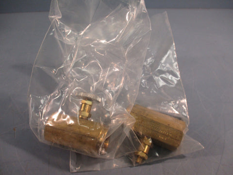 Lot of 2 Deltrol N25B - 3/8" NPTF, Brass, Needle Valve