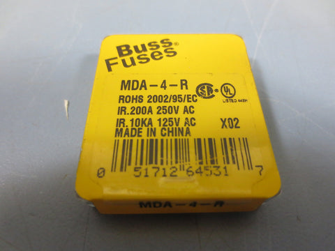 4 Nib Cooper Bussmann MDA4R 200A Amp 250V Vac Fuse