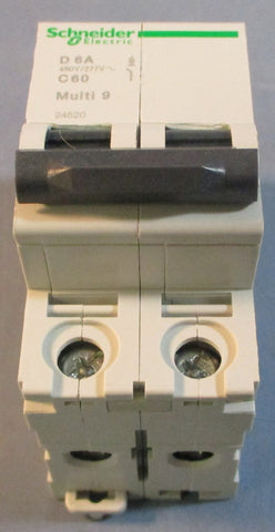 Schneider Electric 24520 Circuit Breaker 480Y/240VAC D 6A C60