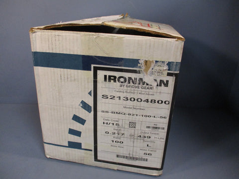 Grove Gear Ironman Gearbox Ratio 100:1 56C, 17.5 RPM SSBMQ821100L56