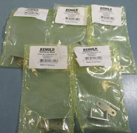 Renold Stainless Steel Offset Link for Roller Chain Lot of Five C2040 SS