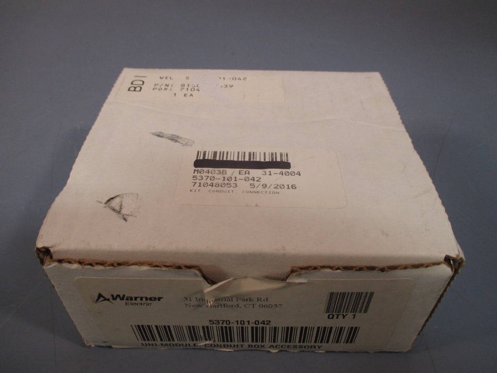 WARNER ELECTRIC UNI-MODULE CONDUIT BOX ACCESSORY 5370-101-042