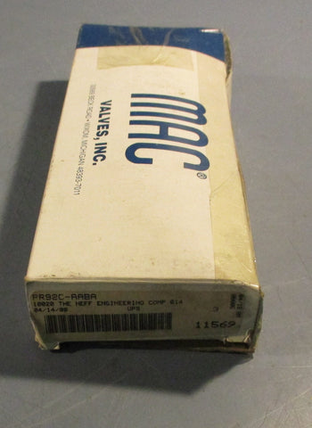 Mac Valves inc PR92CAABA Pneumatic valve 111569 Single Solenoid