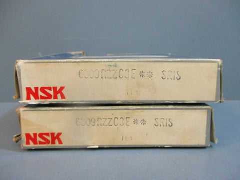 NSK 6309RZZC3E **SRIS Shielded Bearing 45mm ID100mm OD25mm W LOT of 2