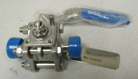 SPX Waukesha Cherry Burrell 2-Way Ball Valve 1/2" CF8M 1000 WOG