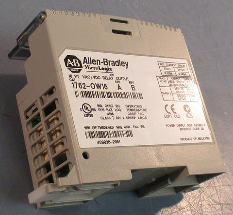 Allen Bradley 1762-OW16 16 Point Relay Output MicroLogix 1200 Ser A