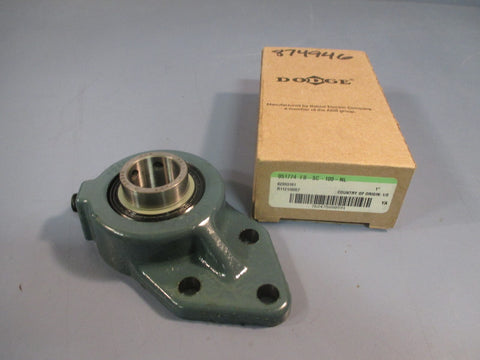 DODGE FBSC100NL 1" 3 BOLT FLANGE BLOCK BEARING 051774
