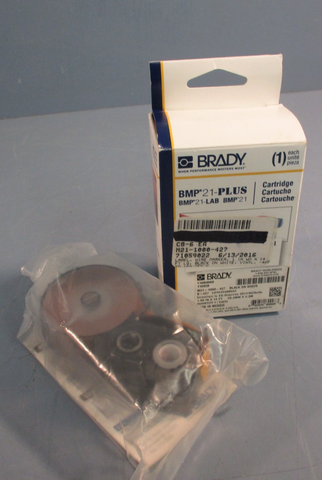 Brady M211000427 Black on White, Transparent Label Printer Tape, 14 ft x 1 in