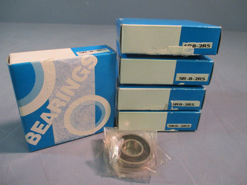 SINGLE ROW BALL BEARING STAINLESS STEEL LOT OF FIVE SR8-2RS