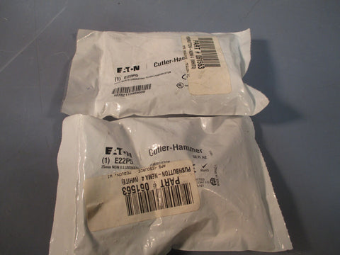 LOT OF 2 EATON CUTLERHAMMER 25 MM NON ILLUMINATING FLUSH PUSHBUTTON E22P5