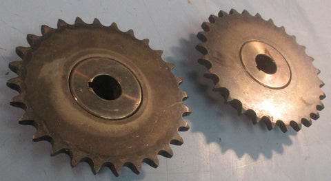 Tsubaki H40B28X3/4 Roller Chain Sprocket 3/4" Bore Keyed 28 Teeth Lot of 2