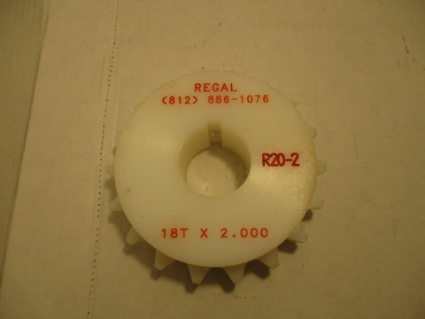 Regal Plastic Conveyor Sprocket R202 18T x 2.000 New