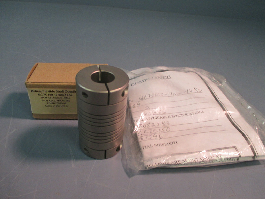 Helical Products Flexible Shaft Coupling MC7C150-17MM-16K3