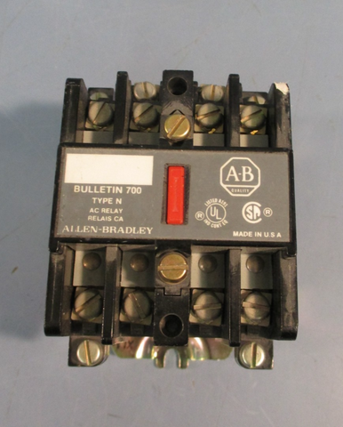 AllenBradley 700N400A1 AC Control Relay Series C 10A, Type N 110120Vac