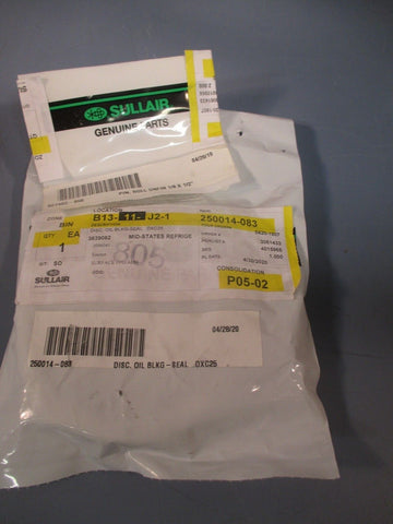 Genuine Part by SULLAIR DISC, OIL BLKGSEAL DXC25 250014083