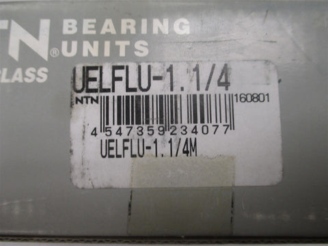 NTN Ultra-Class Flange Block Bearing, 2 Bolt, 1-1/4" Dia Shaft, 5-1/8" Ball