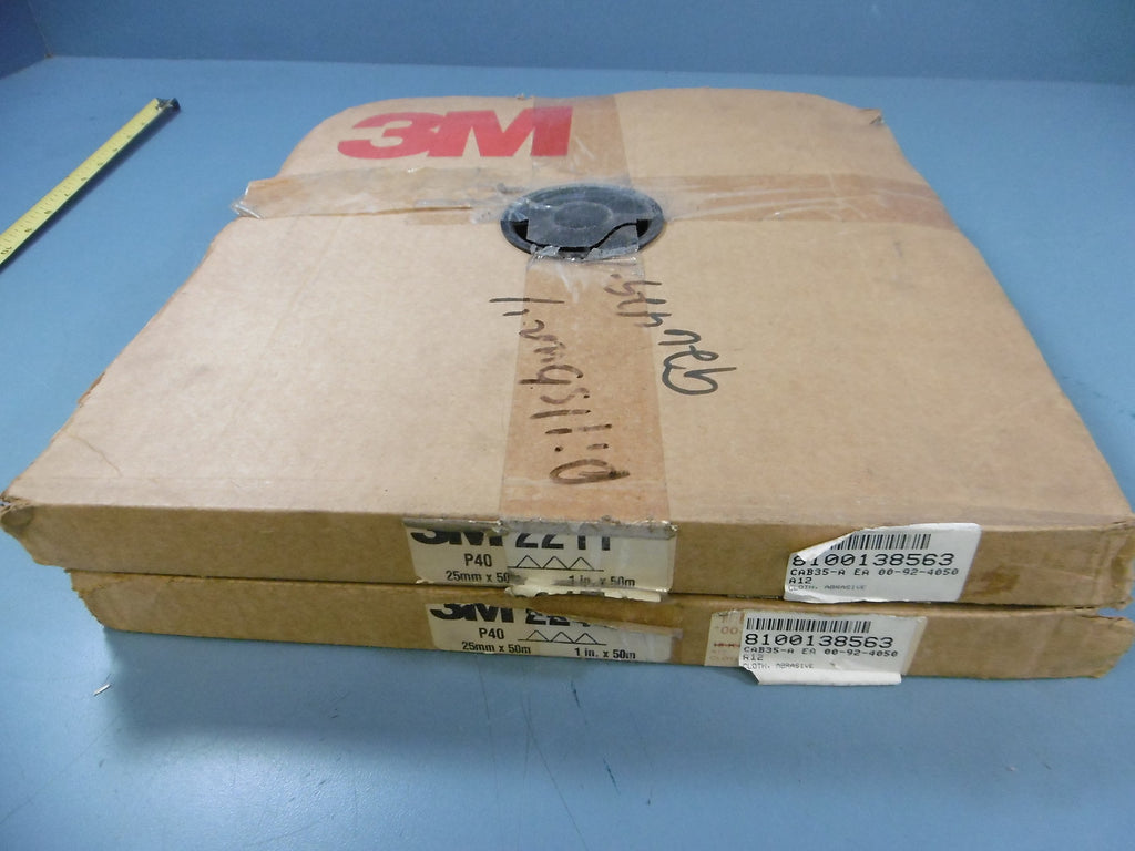 3M P40 40 Grit 50 Yard Utility Cloth Roll Abrasive 1" 2 pcs