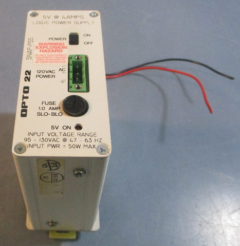 Opto 22 SNAPPS5 Logic Power Supply 5V at 4A 95130VAC at 4763Hz 50W Max