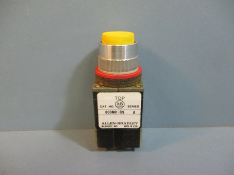 Allen-Bradley 800MR-B9 Ser. A Yellow Push Button