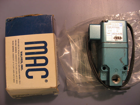 MAC Valves Solenoid Valve 225B521CAAA NIB