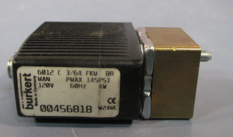 BURKERT 3Way Solenoid Valve 120 VAC/VDC burkert 00456818