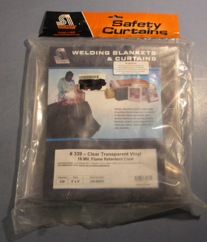 Steiner 339M5X5 Welding Blankets and Curtains Clear Transparent Vinyl 5' x 5'