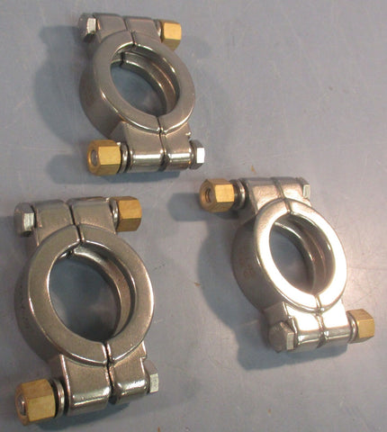USA Sealing SS304 High Pressure Tri-Clamp 2-Bolt Stainless Steel Lot of 3