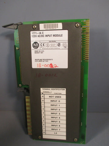 AllenBradley 120V AC/DC Input Module 1771IA C