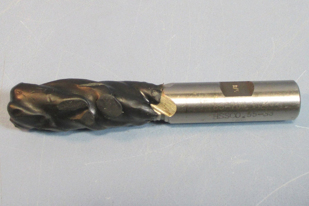 Strasmann 5/8" 85-708 PQ80 HSSCO 55-S3 BF 4 FLT Pro CNC Resharp Rough End Mill