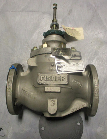Fisher 3" Globe Control Valve SST/ENC EQ 0/0 TFE Seat 3-7/16" Port Type ET