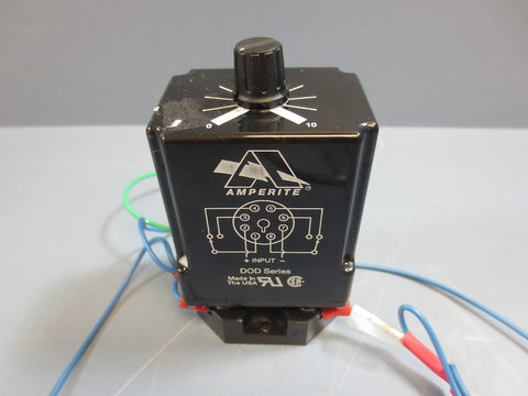 Amperite DOD Timer 0.660 Sec W RB08PC 600V 10A Amp 8 Pin Relay Socket Used