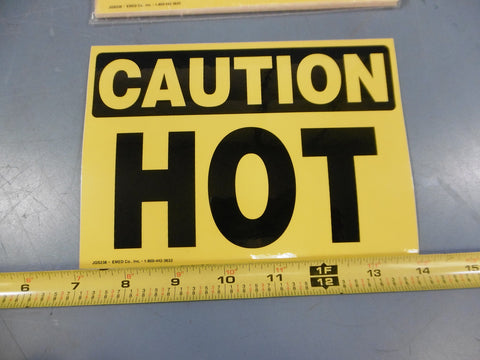 New Lot of 15 Caution Hot Warning Decal 5 X 7" Sticker Label