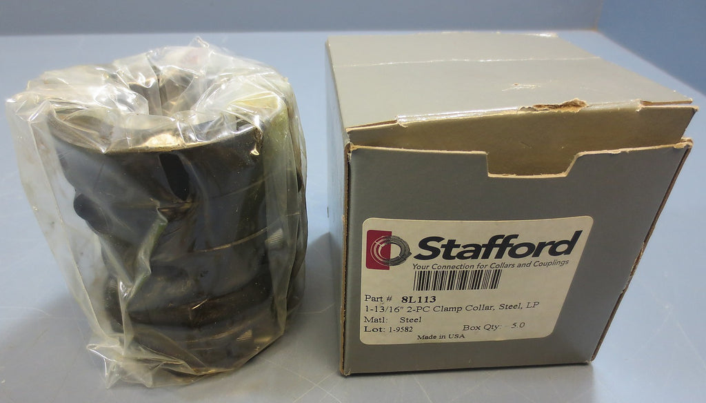 Stafford 1-13/16" 2 Piece Shaft Clamp Collar Steel LP 8L113 Box of 5