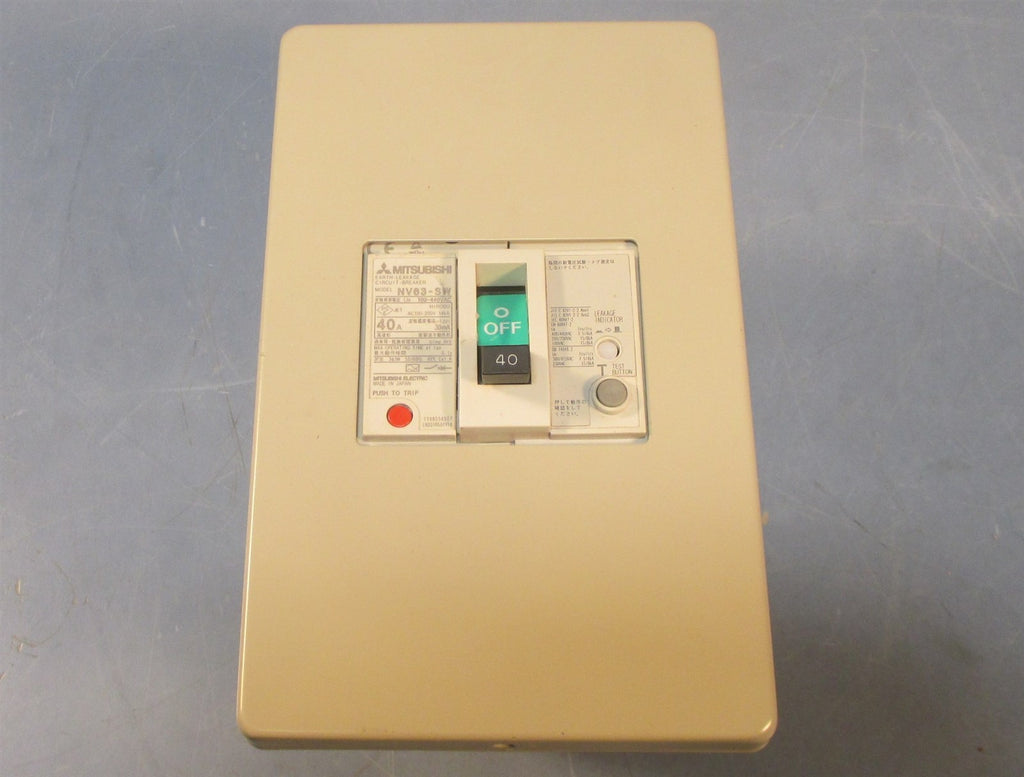 Mitsubishi NV63-SW Earth Leakage Circuit Breaker 40 Amp 100-440 VAC NWOB