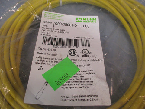 MURR ELEKTRONIK CABLE 7000-08061-0111000
