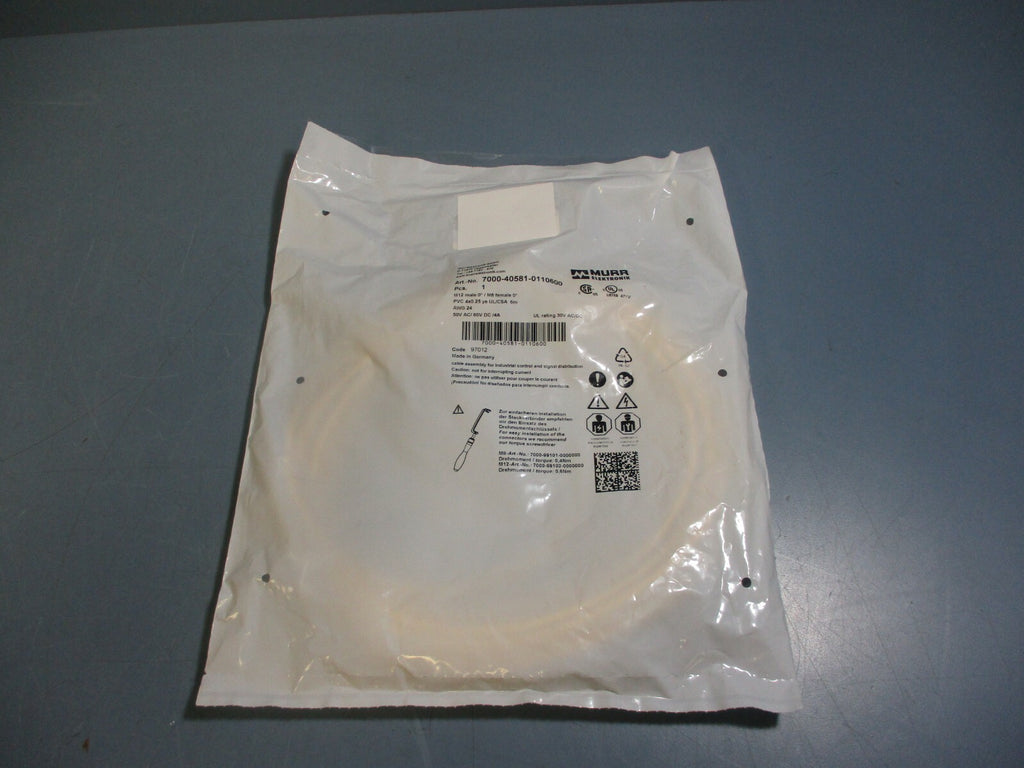 Murr Elektronik Cordset 7000-40581-0110600 M12 male 0°/m8 female 0° 6M NEW