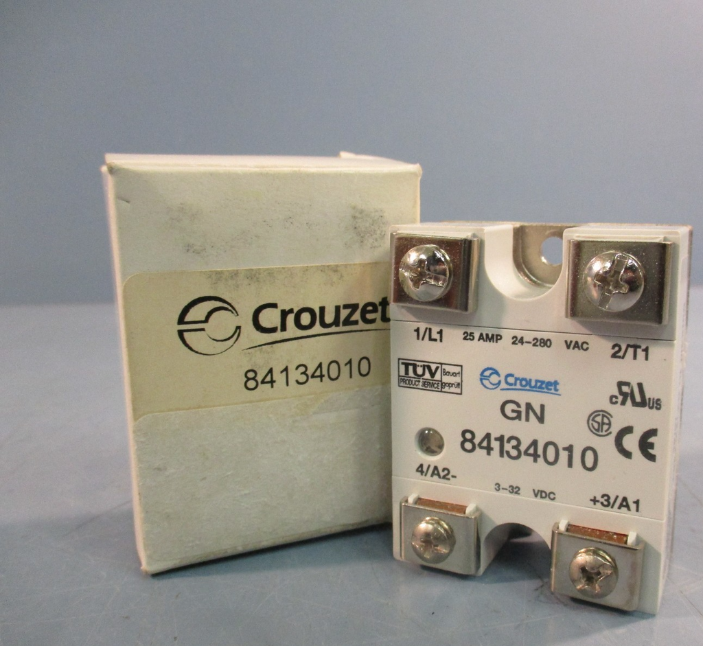 Crouzet GN 84134010 Solid State Relay 25 Amp 24-280 VAC / 3-32 VDC